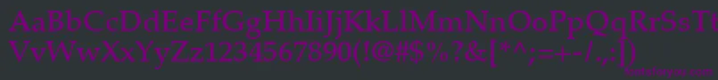 Шрифт PalatinoLtMedium – фиолетовые шрифты на чёрном фоне