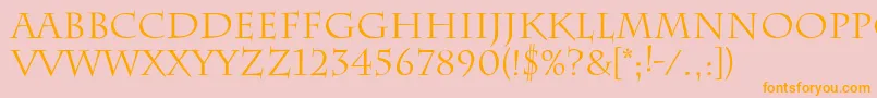 Funnies Font – Orange Fonts on Pink Background