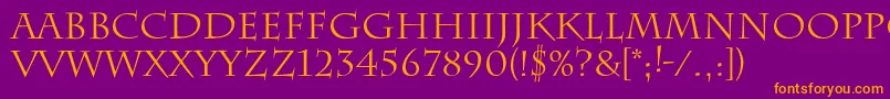 Funnies Font – Orange Fonts on Purple Background