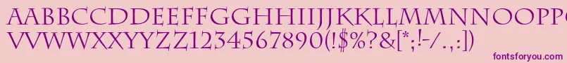 Funnies Font – Purple Fonts on Pink Background