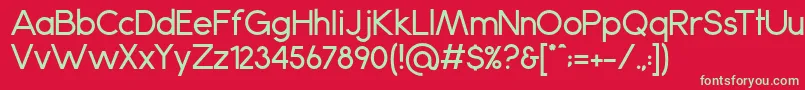 フォントAnke – 赤い背景に緑の文字