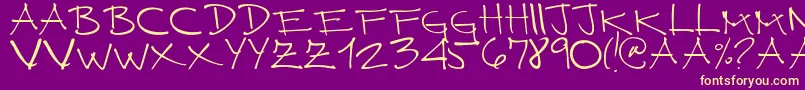 Cuernomuerto Font – Yellow Fonts on Purple Background