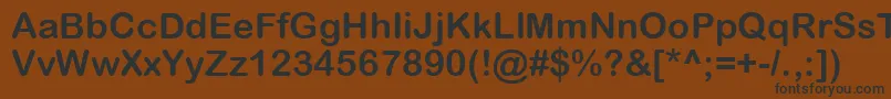 Шрифт ArialRoundedMtBold – чёрные шрифты на коричневом фоне