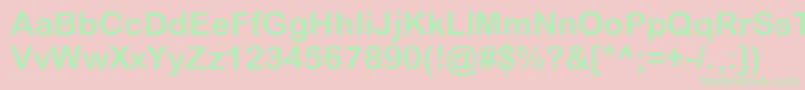 ArialRoundedMtBold Font – Green Fonts on Pink Background