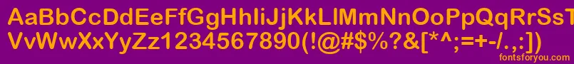 ArialRoundedMtBold Font – Orange Fonts on Purple Background