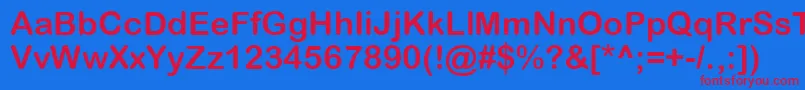 ArialRoundedMtBold Font – Red Fonts on Blue Background