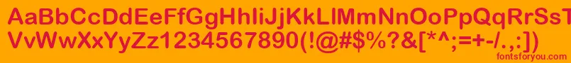 ArialRoundedMtBold Font – Red Fonts on Orange Background