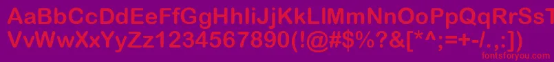ArialRoundedMtBold Font – Red Fonts on Purple Background