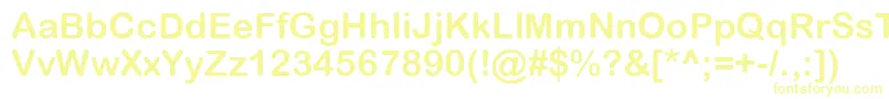 ArialRoundedMtBold Font – Yellow Fonts on White Background