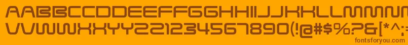 SavedByZeroRg Font – Brown Fonts on Orange Background