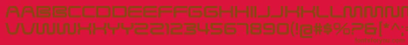 SavedByZeroRg Font – Brown Fonts on Red Background