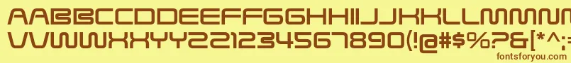 SavedByZeroRg Font – Brown Fonts on Yellow Background