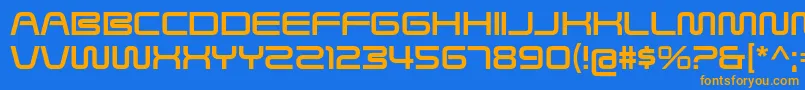 SavedByZeroRg Font – Orange Fonts on Blue Background