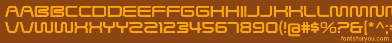 SavedByZeroRg Font – Orange Fonts on Brown Background