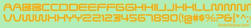 SavedByZeroRg Font – Orange Fonts on Green Background