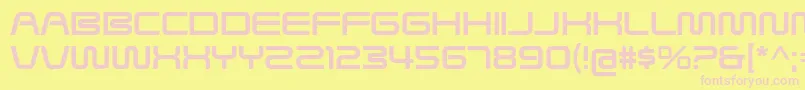 SavedByZeroRg Font – Pink Fonts on Yellow Background