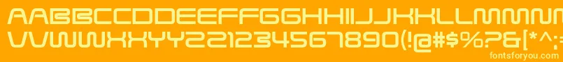 SavedByZeroRg Font – Yellow Fonts on Orange Background
