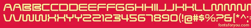 fuente SavedByZeroRg – Fuentes Amarillas Sobre Fondo Rojo