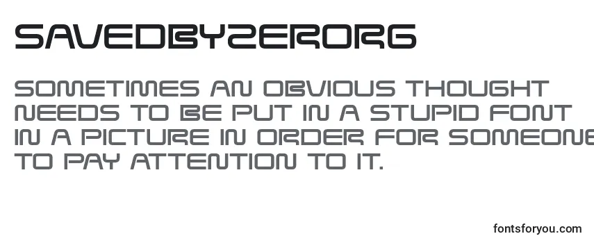 Review of the SavedByZeroRg Font