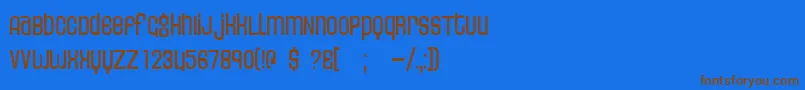 Thin ffy Font – Brown Fonts on Blue Background