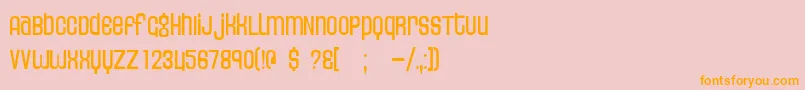 Lisätietoja Thin ffy-fontista Thin ffy-fontti – oranssit fontit vaaleanpunaisella taustalla