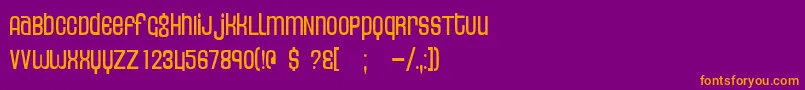 Thin ffy Font – Orange Fonts on Purple Background