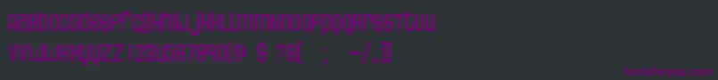 フォントThin ffy – 黒い背景に紫のフォント