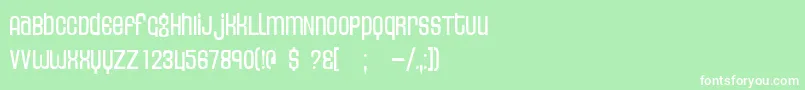 Thin ffy Font – White Fonts on Green Background