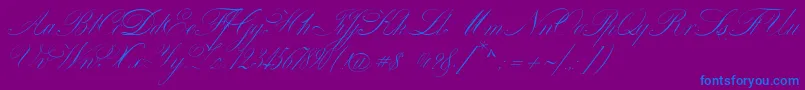 VenskiSadOneMedium Font – Blue Fonts on Purple Background