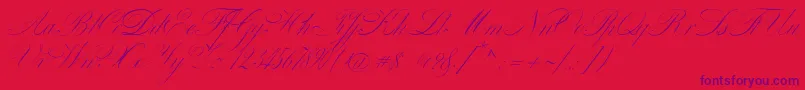 Шрифт VenskiSadOneMedium – фиолетовые шрифты на красном фоне