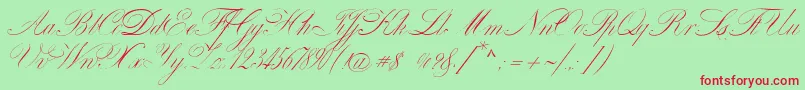VenskiSadOneMedium Font – Red Fonts on Green Background