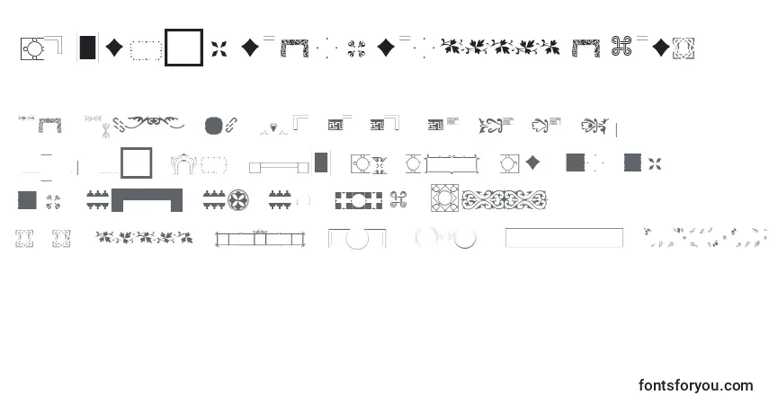 Schriftart Pfornmtreasures3Layer2 – Alphabet, Zahlen, spezielle Symbole