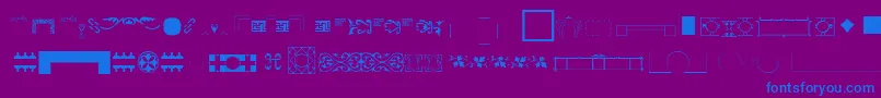 Pfornmtreasures3Layer2 Font – Blue Fonts on Purple Background