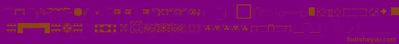 Pfornmtreasures3Layer2 Font – Brown Fonts on Purple Background