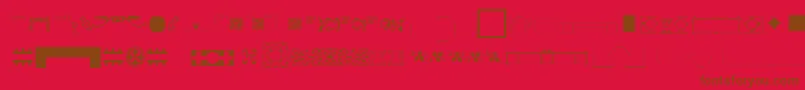 Pfornmtreasures3Layer2 Font – Brown Fonts on Red Background