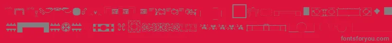 フォントPfornmtreasures3Layer2 – 赤い背景に灰色の文字