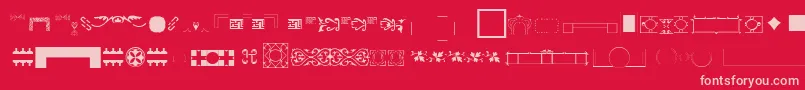 フォントPfornmtreasures3Layer2 – 赤い背景にピンクのフォント