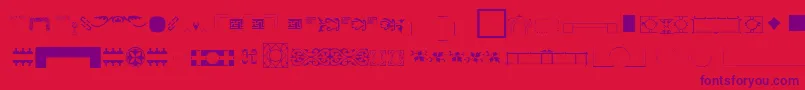 Pfornmtreasures3Layer2 Font – Purple Fonts on Red Background