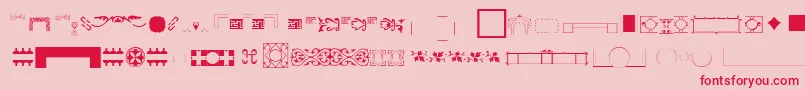 Pfornmtreasures3Layer2 Font – Red Fonts on Pink Background