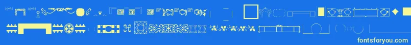 Pfornmtreasures3Layer2 Font – Yellow Fonts on Blue Background