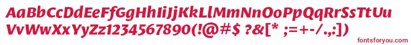 LeksasansproExtraboldItalic Font – Red Fonts