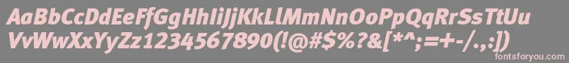 Шрифт MetablacklfcItalic – розовые шрифты на сером фоне