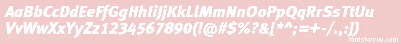 MetablacklfcItalic Font – White Fonts on Pink Background