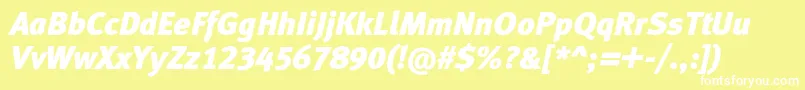 MetablacklfcItalic Font – White Fonts on Yellow Background