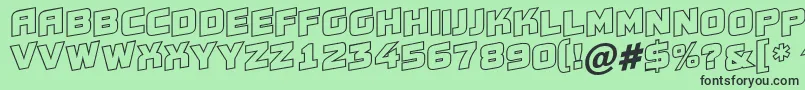 Conce20 Font – Black Fonts on Green Background