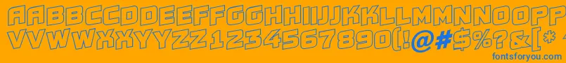 Conce20 Font – Blue Fonts on Orange Background