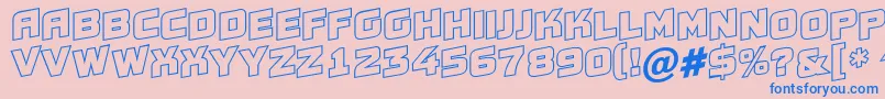 Conce20-Schriftart – Blaue Schriften auf rosa Hintergrund