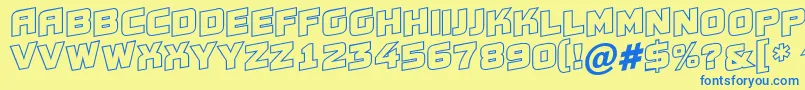 Conce20 Font – Blue Fonts on Yellow Background