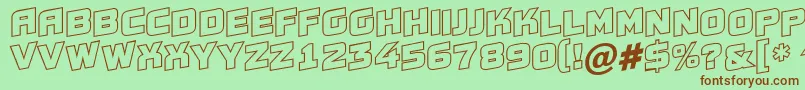 Conce20 Font – Brown Fonts on Green Background