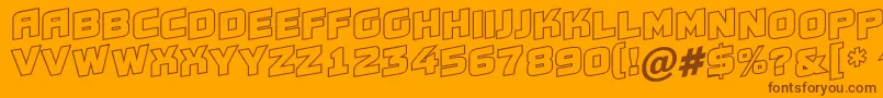 Conce20 Font – Brown Fonts on Orange Background